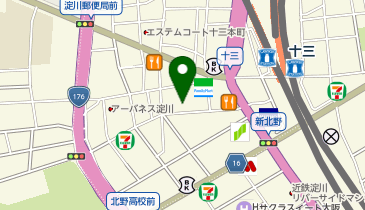 ZINO 十三店の地図画像