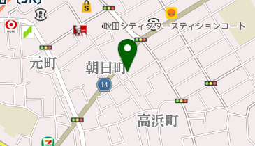 吹田中央ビリヤードの地図画像