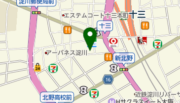 忘我 十三店の地図画像