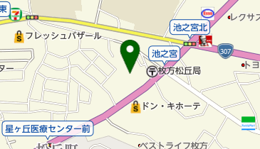 快活CLUB 1号枚方店の地図画像