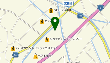 サイバック宗像店の地図画像