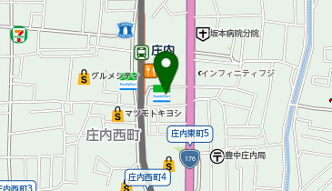 ジャンカラ庄内駅東口店の地図画像