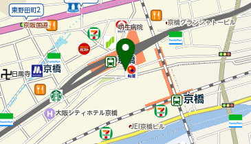 ジャンカラ京橋Door4店の地図画像