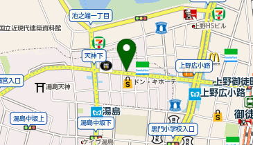 上野ガールズバーLIPの地図画像