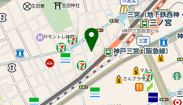 ダーツ BAR & NightCafe ALIVE神戸三宮店の地図画像