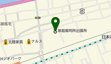 糸魚川簡易裁判所 新潟家庭裁判所糸魚川出張所 トイレの地図画像