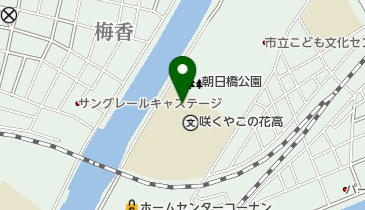 朝日橋公園 トイレの地図画像