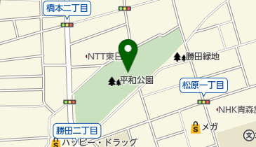 平和公園 トイレの地図画像