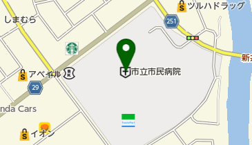 八戸市立市民病院 トイレの地図画像