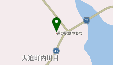 道の駅 はやちね トイレの地図画像