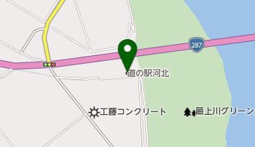 道の駅 河北 トイレの地図画像