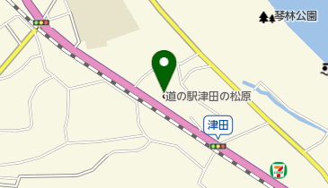 道の駅 津田の松原 トイレの地図画像