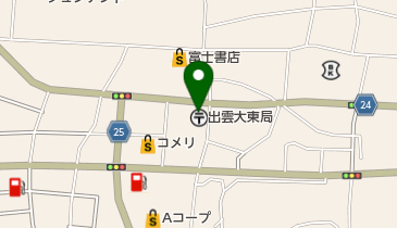 出雲大東郵便局 トイレの地図画像