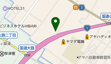 びっくりドンキー 草津店 トイレの地図画像