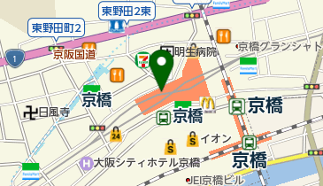 京阪百貨店 モール京橋店 トイレの地図画像