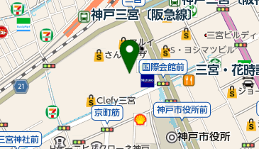 せいでん 三宮本店 トイレの地図画像