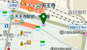 天王寺都ホテル トイレの地図画像