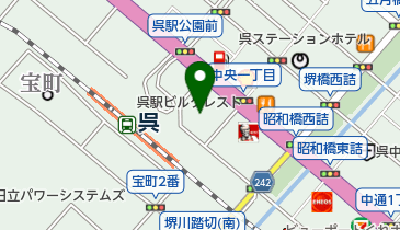 呉阪急ホテル トイレの地図画像