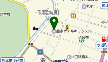 熊本ホテルキャッスル トイレの地図画像