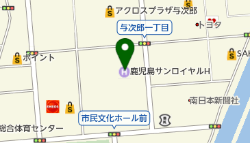 鹿児島サンロイヤルホテル トイレの地図画像