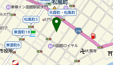 函館花ホテル トイレの地図画像