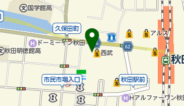 秋田ビューホテル トイレの地図画像