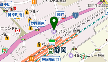 ホテルアソシア静岡ターミナル トイレの地図画像