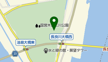 木曽川公園センター しばふ広場 トイレの地図画像