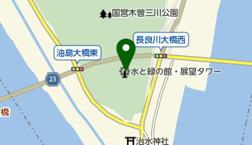 木曽川公園センター 水と緑の館 トイレの地図画像