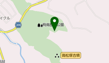 国営飛鳥歴史公園 高松塚周辺地区 休憩所2 トイレの地図画像