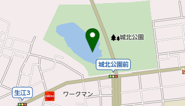 城北菖蒲園 トイレの地図画像