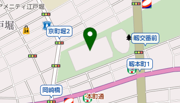 靱公園 トイレの地図画像