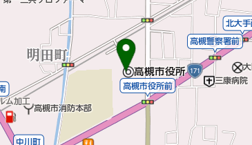 高槻市役所 トイレの地図画像