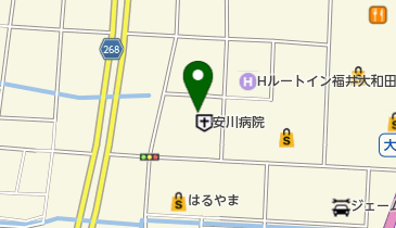 安川病院 トイレの地図画像