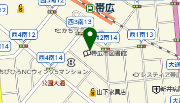 帯広市図書館 トイレの地図画像