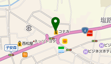 紳士服のコナカ 新白河店 トイレの地図画像