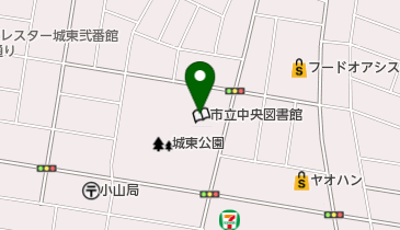 小山市立中央図書館 トイレの地図画像