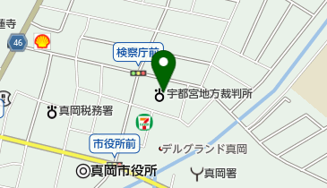 宇都宮地方裁判所真岡支部 トイレの地図画像