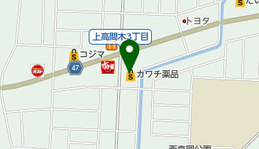 カワチ薬品 真岡西新店 トイレの地図画像