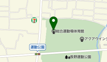 長野運動公園総合運動場総合体育館 トイレの地図画像