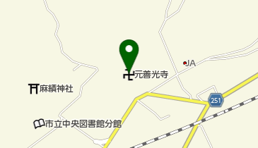 元善光寺宝物殿 トイレの地図画像