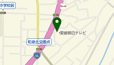 愛媛朝日テレビ トイレの地図画像
