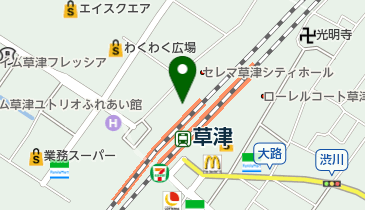 草津市立草津駅前地下障害者用駐車場 トイレの地図画像