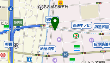 名古屋ビーズホテル トイレの地図画像