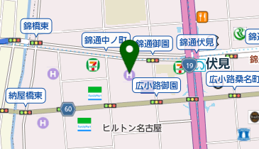 名古屋観光ホテル トイレの地図画像