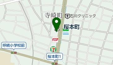 川本眼科 トイレの地図画像