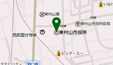 東村山市役所 トイレの地図画像