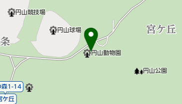 札幌市円山動物園 動物園センター トイレの地図画像