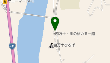 四万十川の駅カヌー館 トイレの地図画像