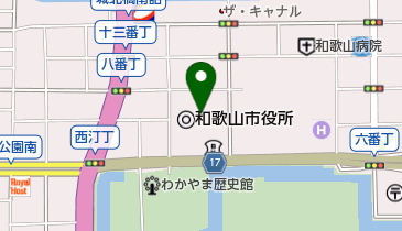 和歌山市営中央駐車場 トイレの地図画像